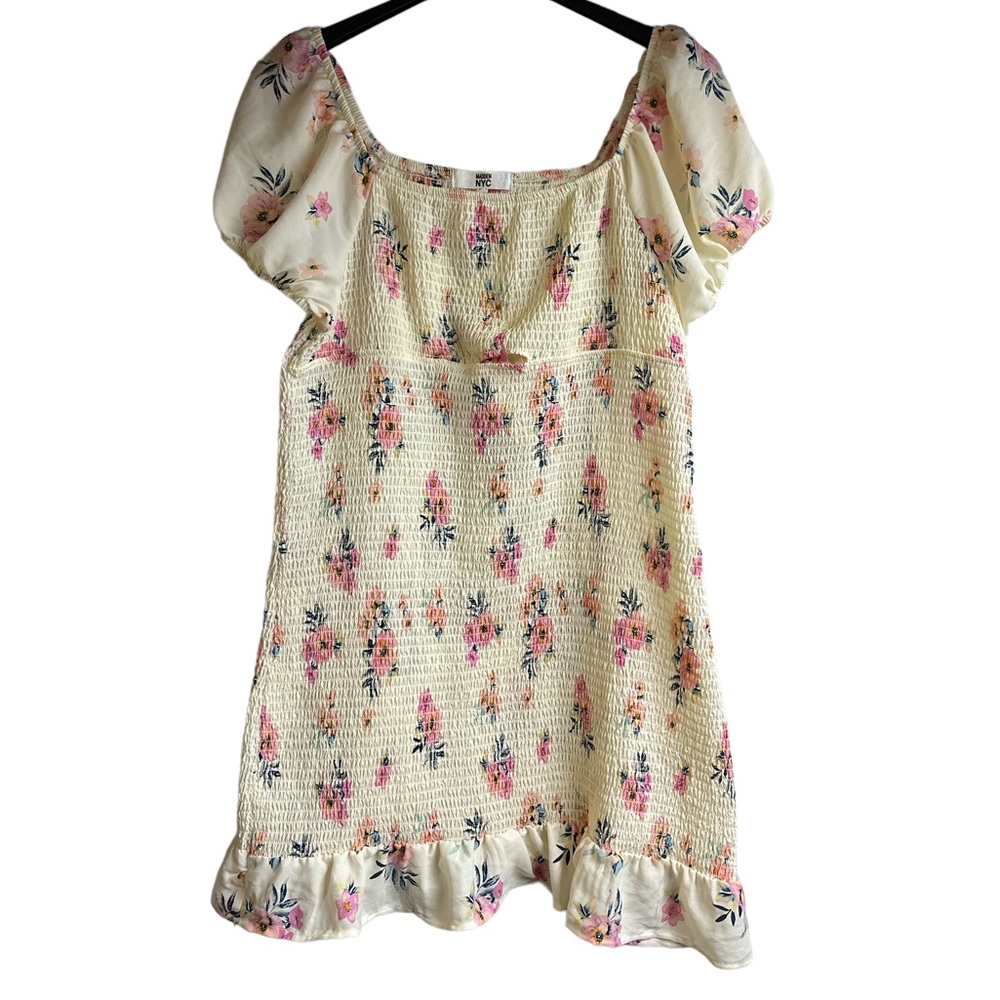Madden NYC Floral Smocked Dress XXXL